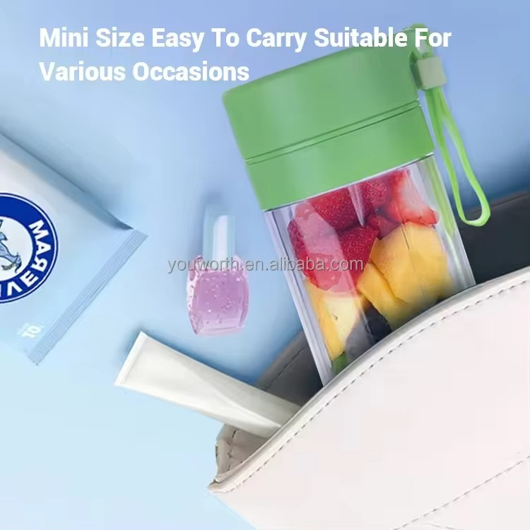 USB Rechargeable Juicer 6 Blades Electric Blender Portable Mixer